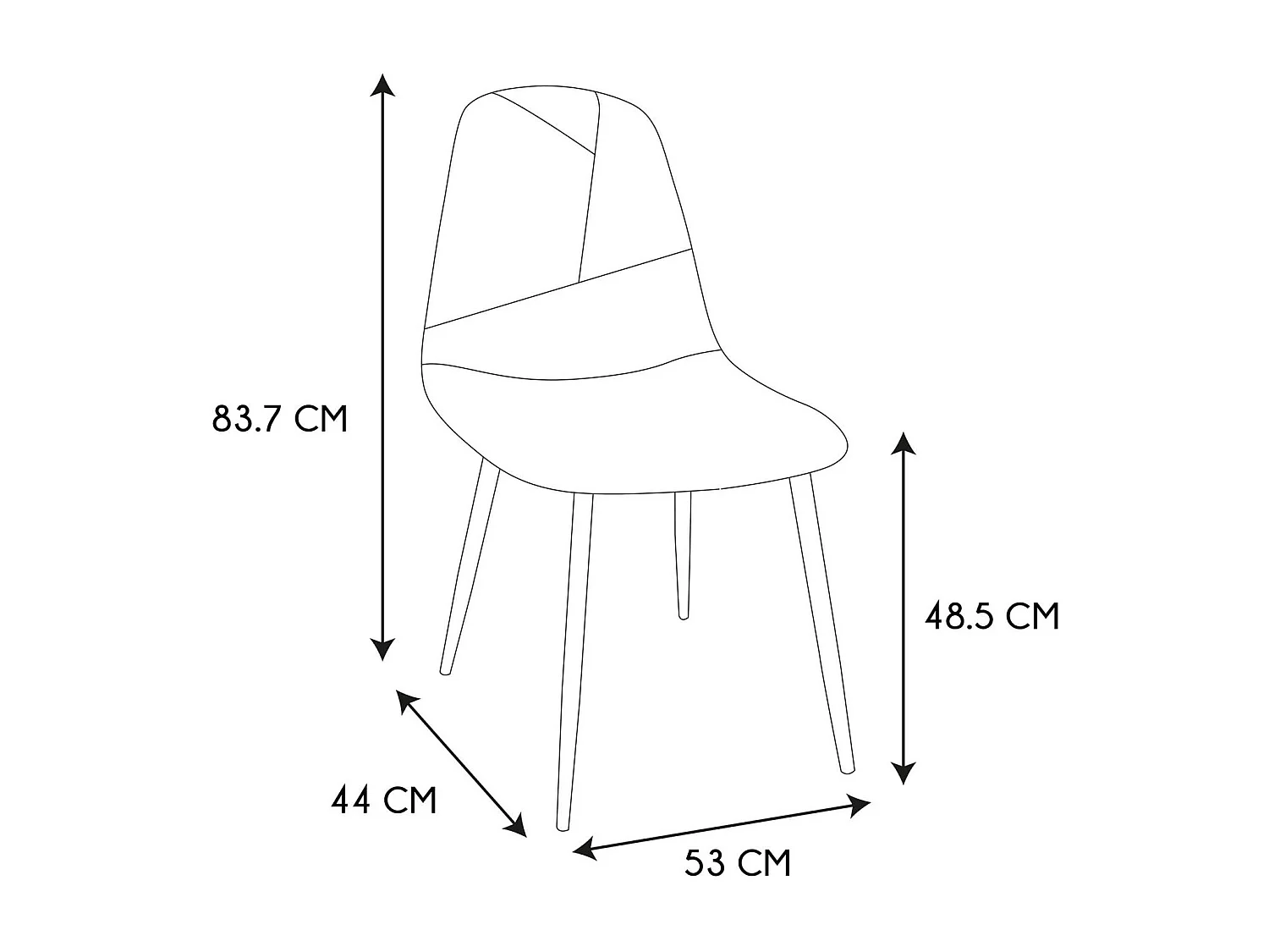 Lot De 2 Chaises First Patchwork Multicolore