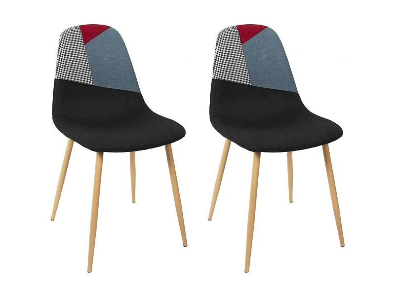 Lot De 2 Chaises First Patchwork Multicolore