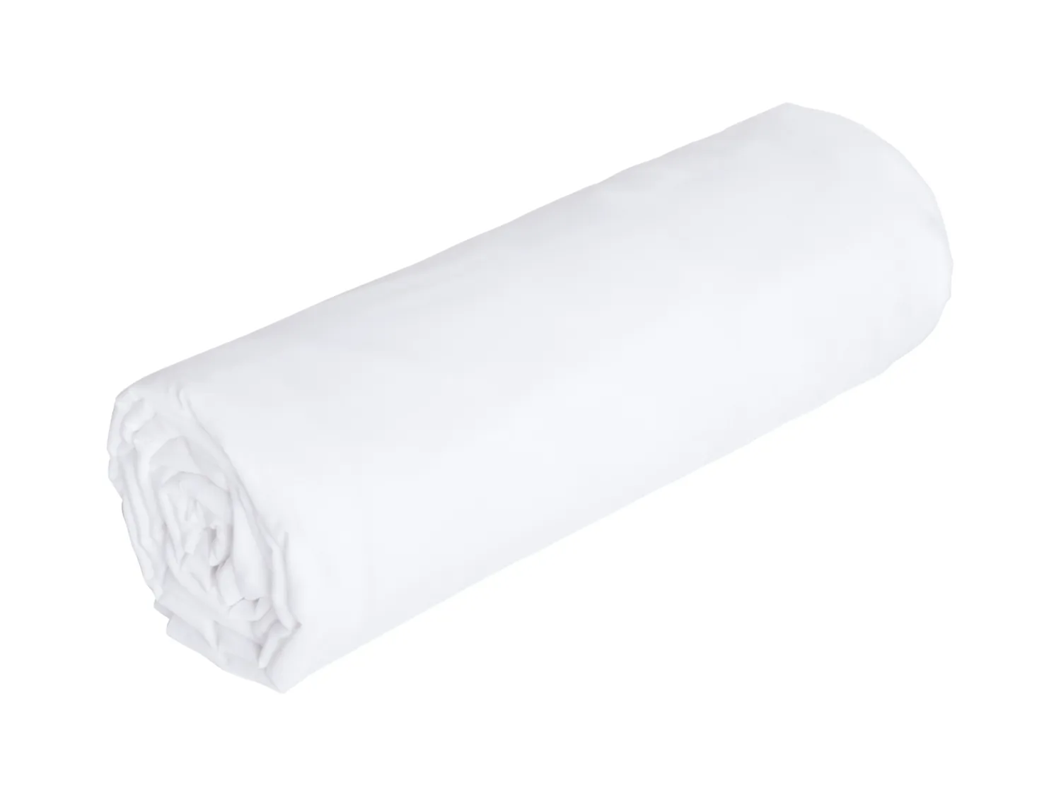 Drap housse percale de coton 80 fils/cm² - 180 x 200 cm - Bonnet 30 cm - Blanc - CHARMY de PALACIO