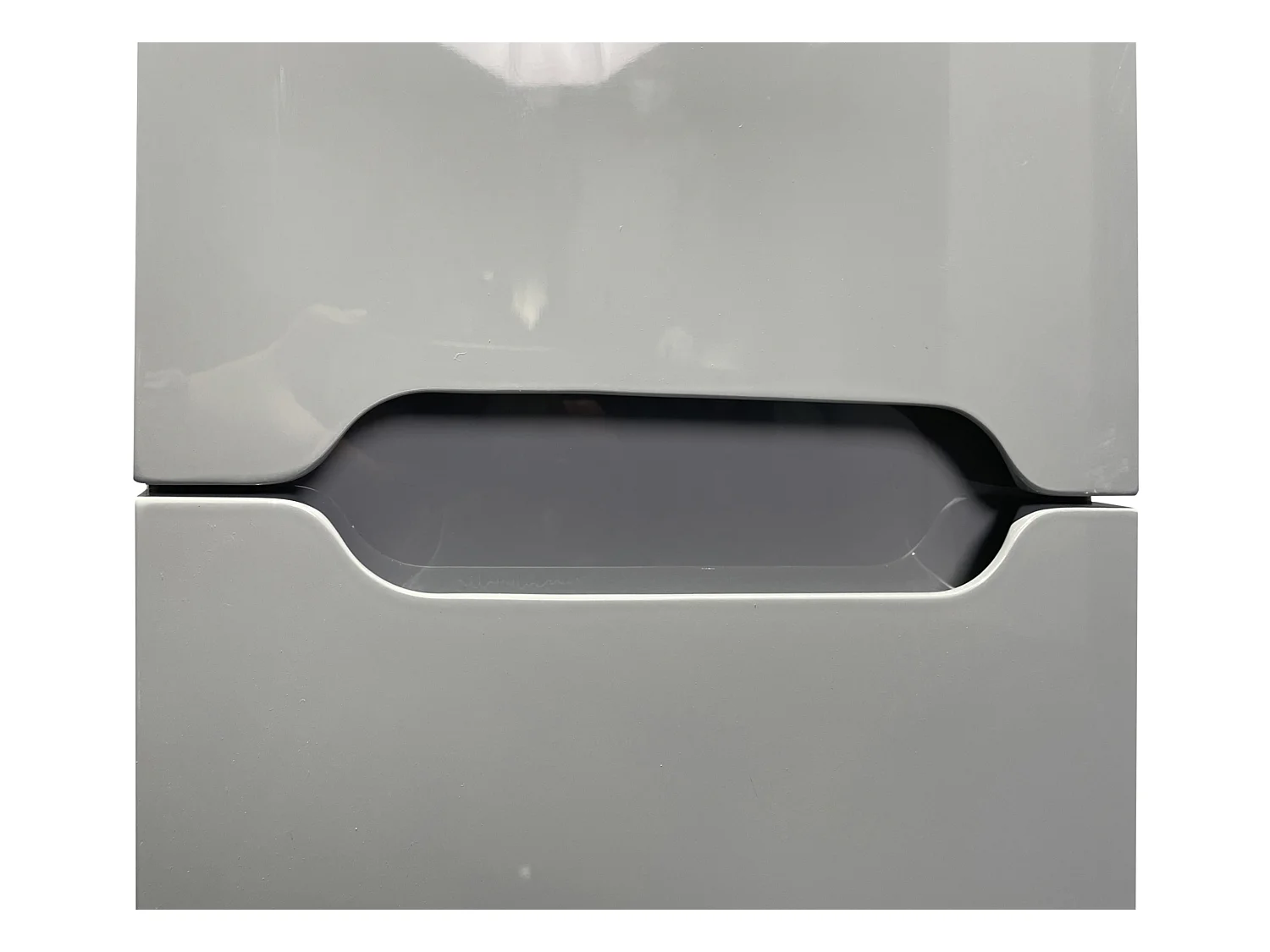 Meuble de salle de bain suspendu avec double vasque à encastrer et colonne - Gris - 120 cm - SELITA