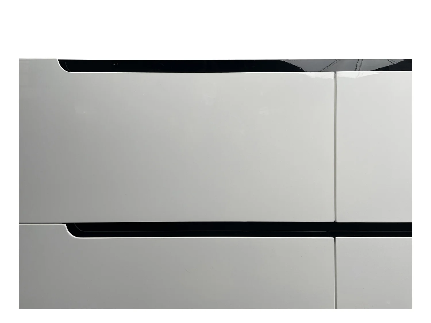 Waschbeckenunterschrank hängend mit Doppeleinbauwaschbecken - Weiß - 120 cm - SELITA