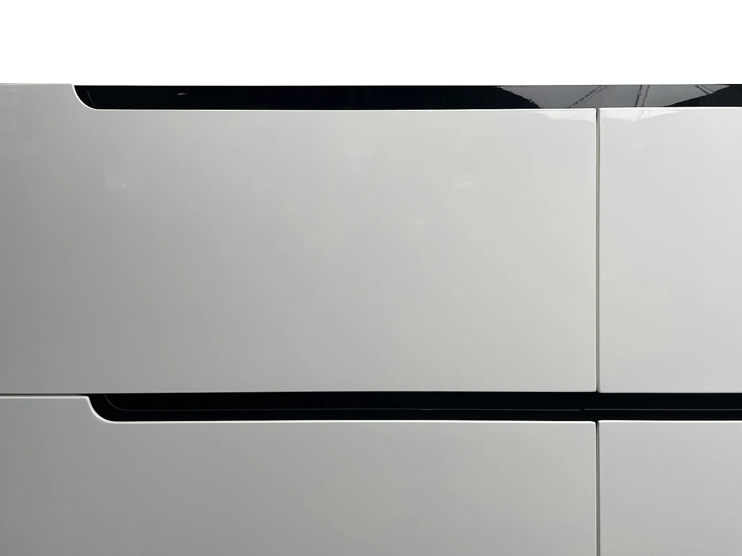 Zwevend wastafelmeubel met dubbel inbouwbekken - Wit - 120 cm - SELITA