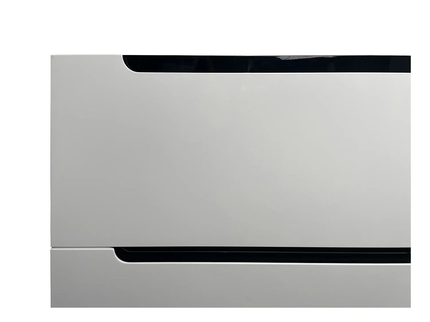 Meuble de salle de bain suspendu avec double vasque à encastrer et colonne - Blanc - 120 cm - SELITA