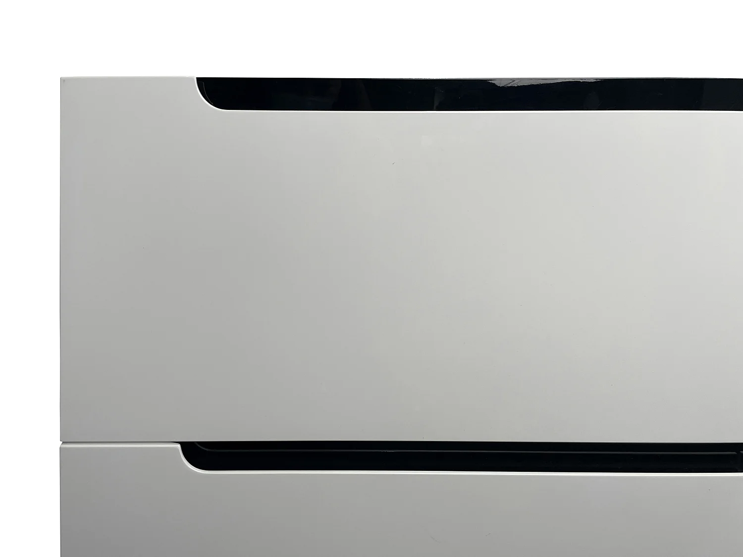 Meuble de salle de bain suspendu avec double vasque à encastrer et colonne - Blanc - 120 cm - SELITA