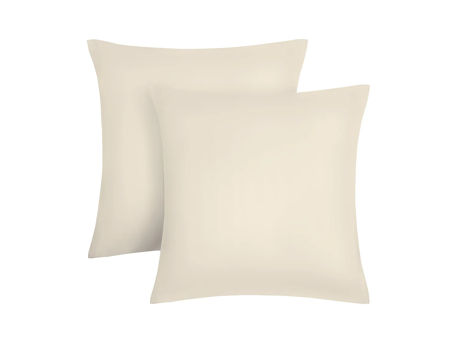 Set van 2 satijnen kussenslopen - 63 x 63 cm - Beige - TALORA van PALACIO