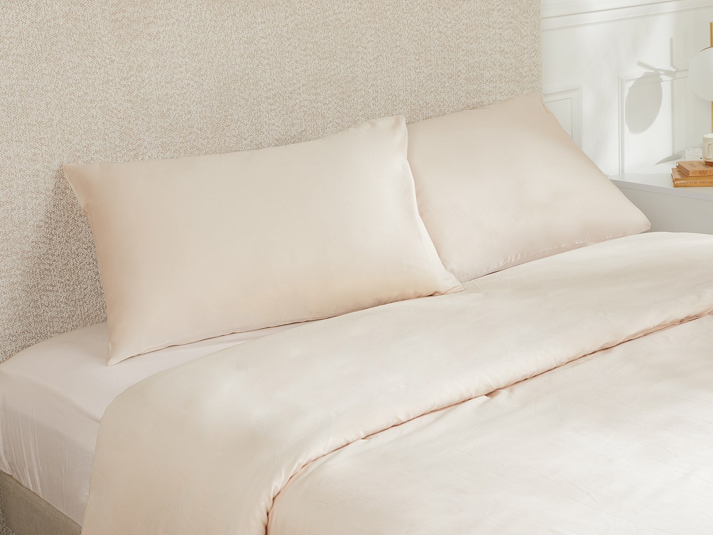 Taie d'oreiller Lovely Home Beige 50 x 70 cm 100 % coton (2 Unités) main image 0