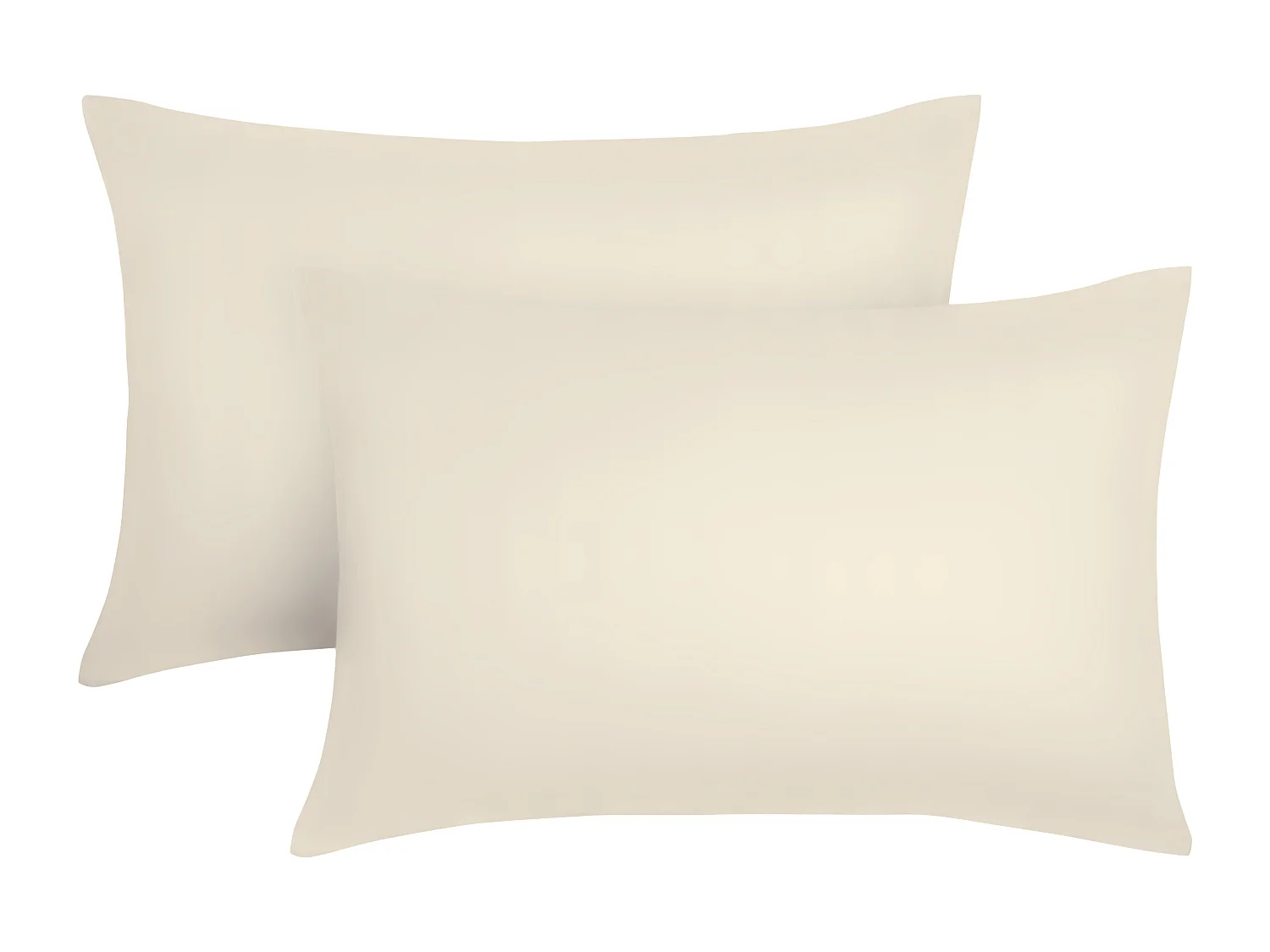 Lot de 2 taies d'oreiller en satin 108 fils/cm² - 50 x 70 cm - Beige - TALORA de PALACIO