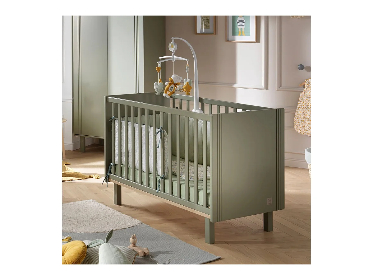 Letto per culla 120x60cm con barre e scanalature