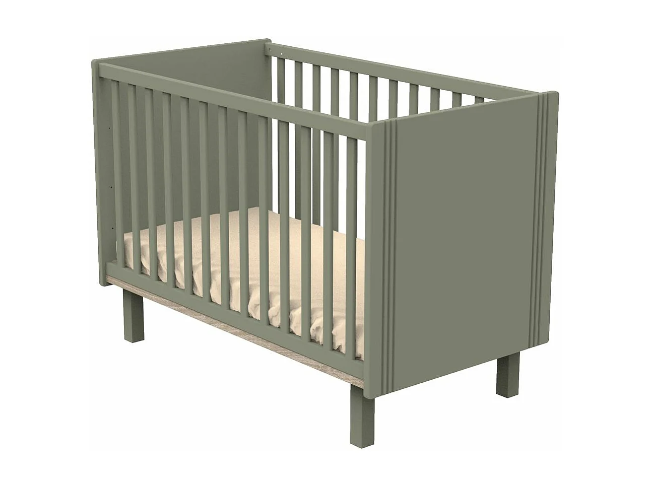 Letto per culla 120x60cm con barre e scanalature