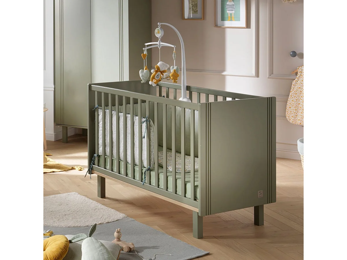 Letto per culla 120x60cm con barre e scanalature