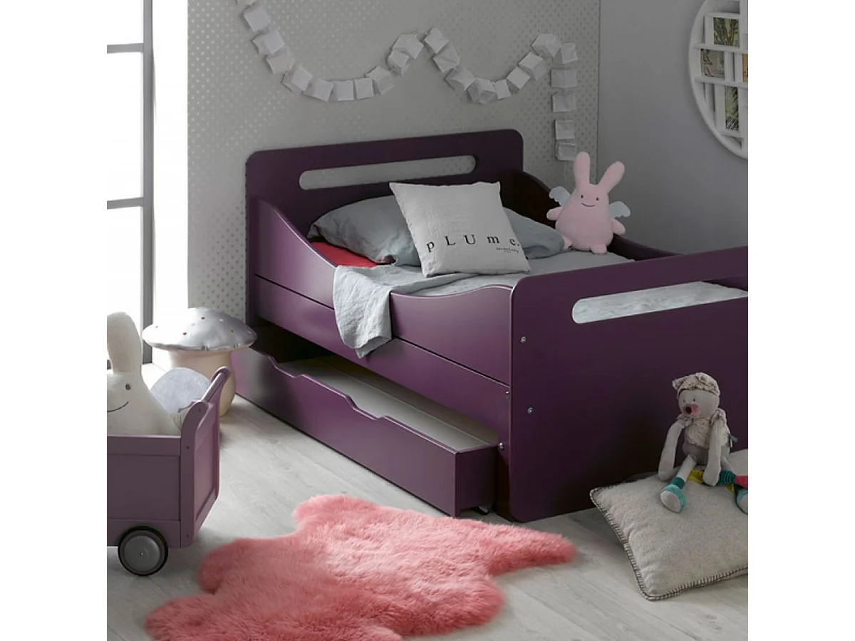 Lit évolutif 90x140 - 90x190 Féroé Violet