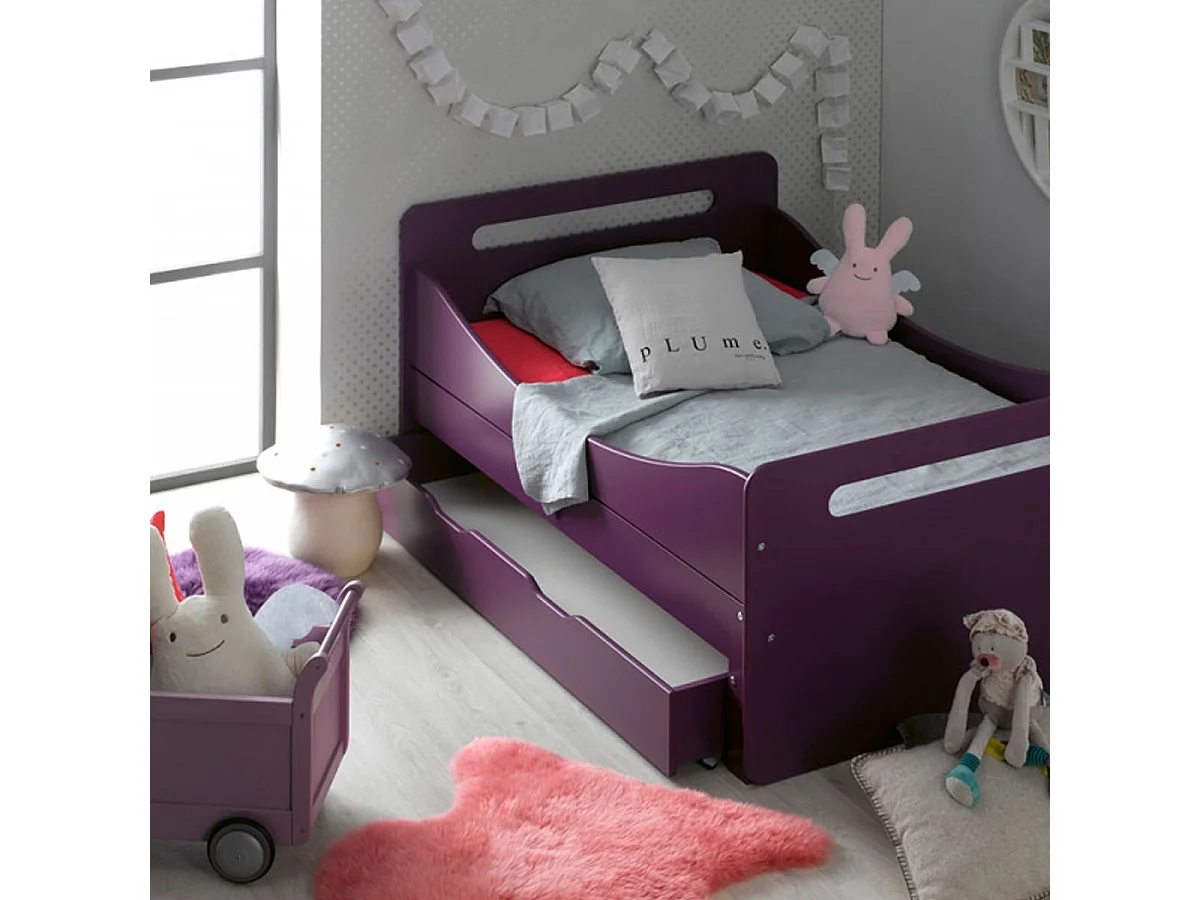 Lit évolutif 90x140 - 90x190 Féroé Violet