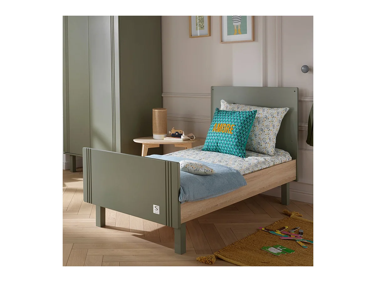 Lettino 140x70cm con sbarre e scanalature