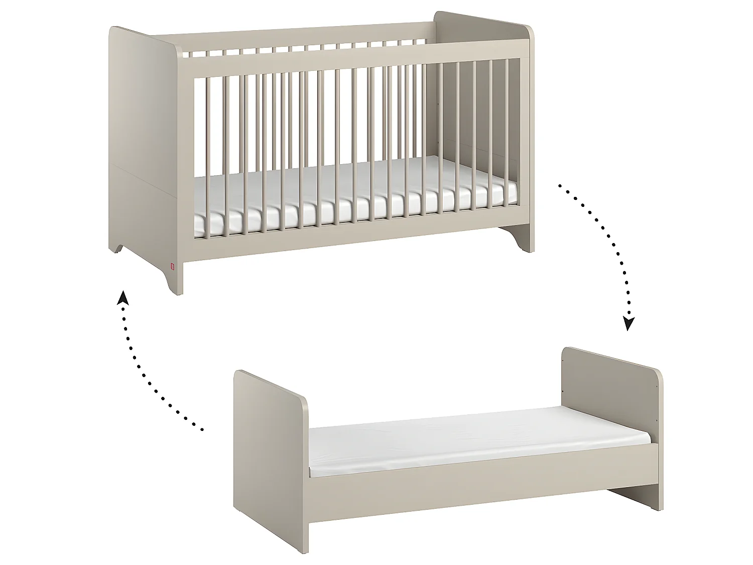 Lit évolutif 70x140 Ova Beige