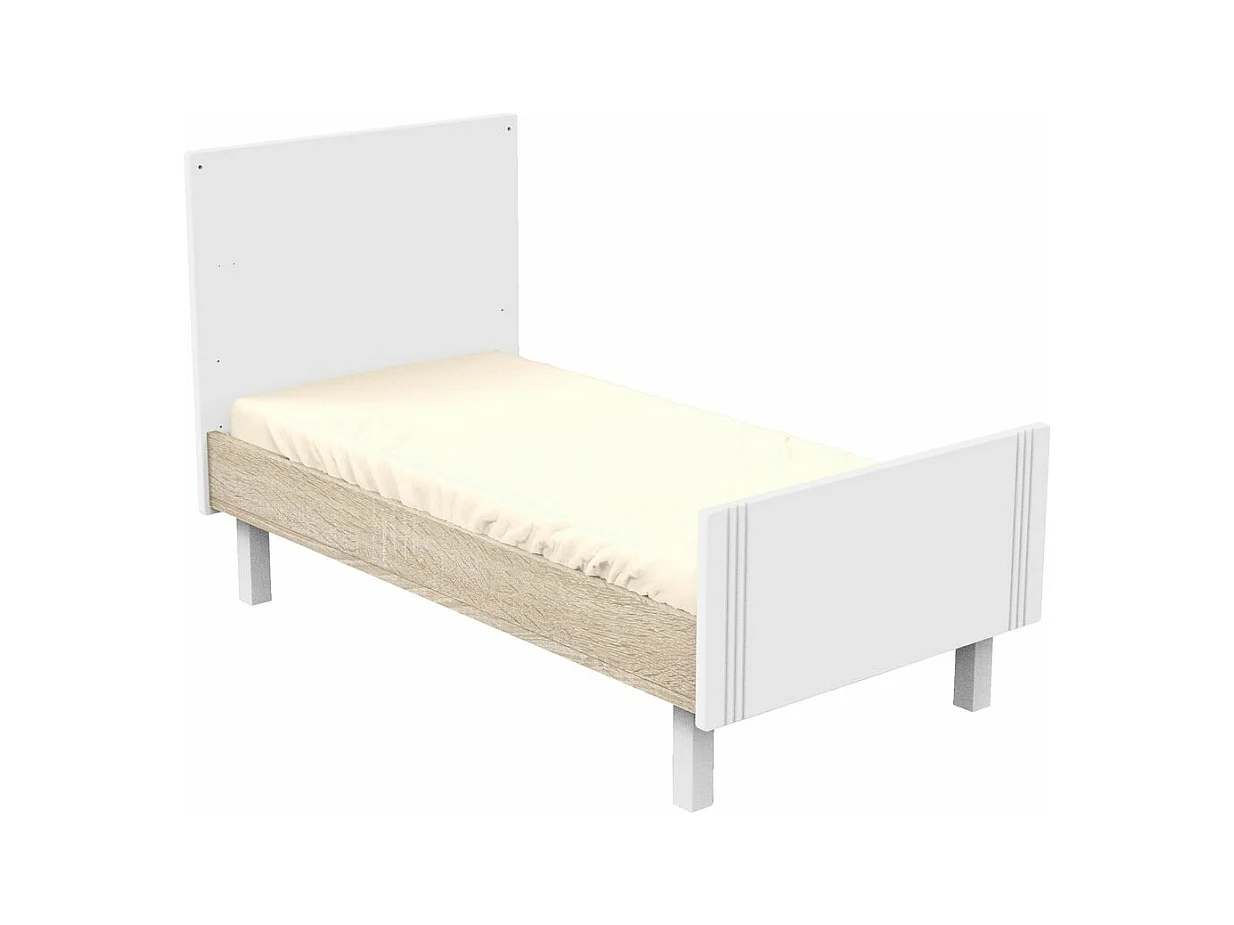 Cuna de 140x70cm con barrotes y ranuras