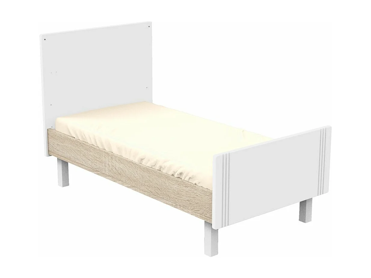 Cuna de 140x70cm con barrotes y ranuras