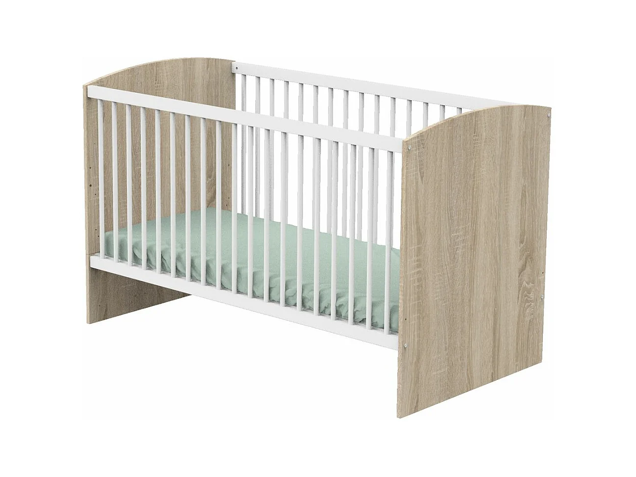 Lit évolutif 70x140 Access - Blanc et bois