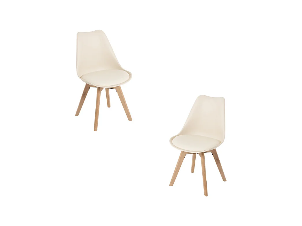 Packs Sillas Comedor - Pack 2 Sillas Synk Basic - Crema