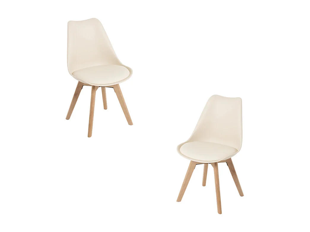 Packs Sillas Comedor - Pack 2 Sillas Synk Basic - Crema