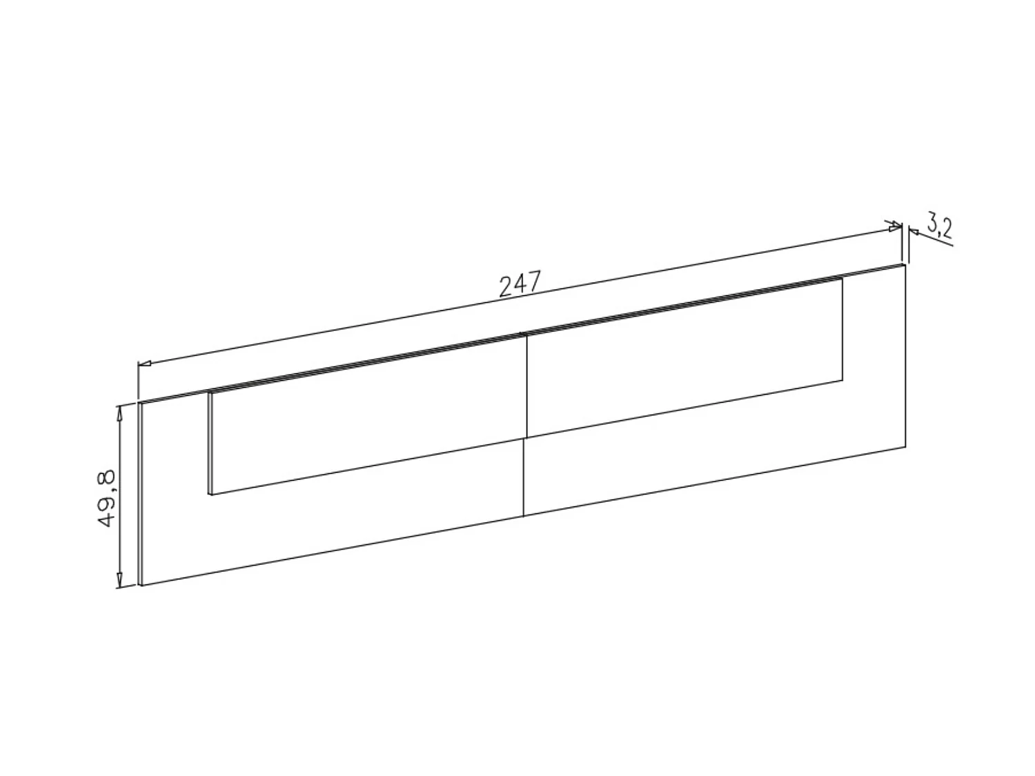 Ensemble chambre à coucher, tête de lit + table de chevet coloris puccini, graphite