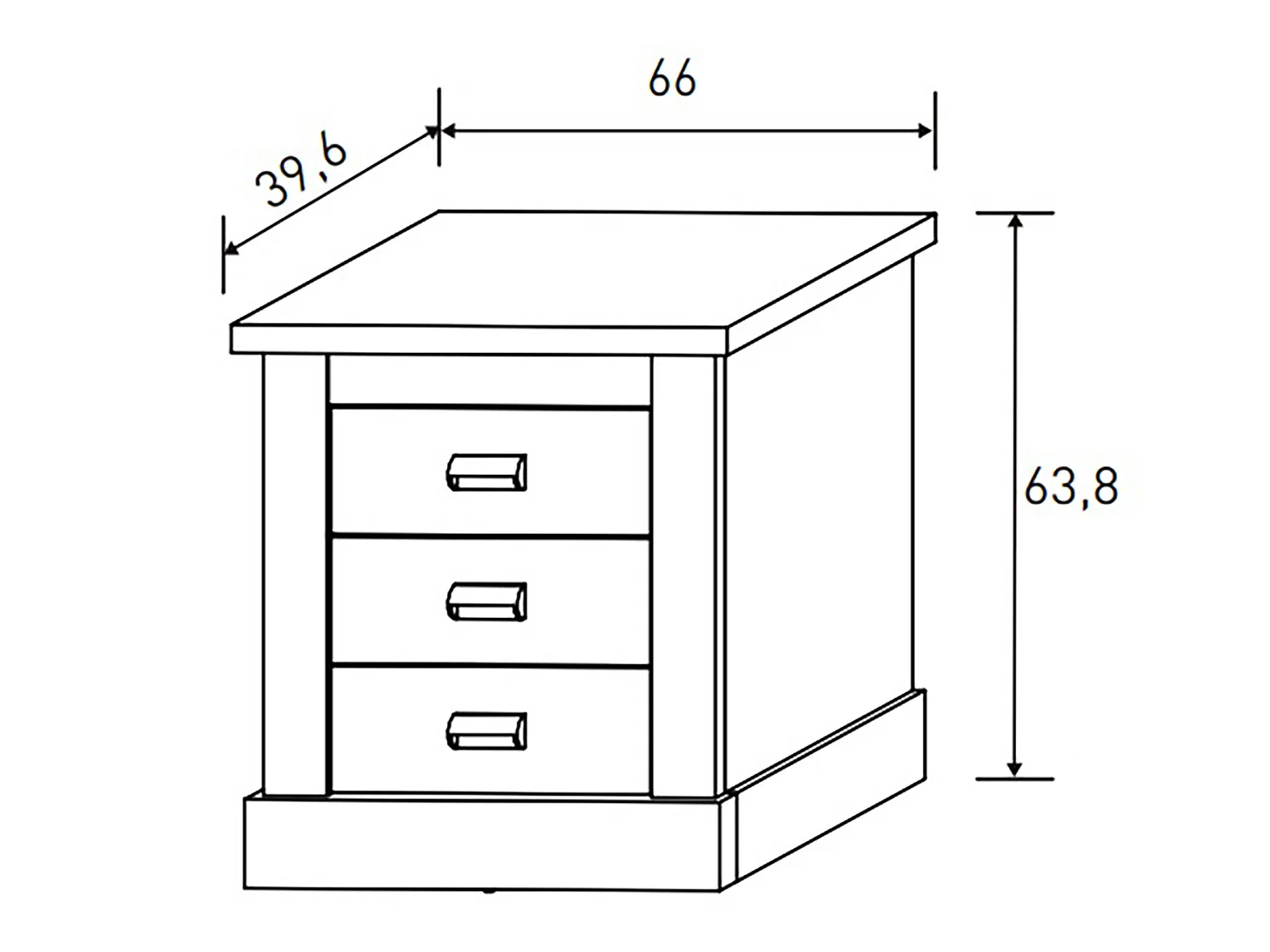 Ensemble tête de lit + 2 tables de chevet coloris Chêne truffé, blanc vieilli