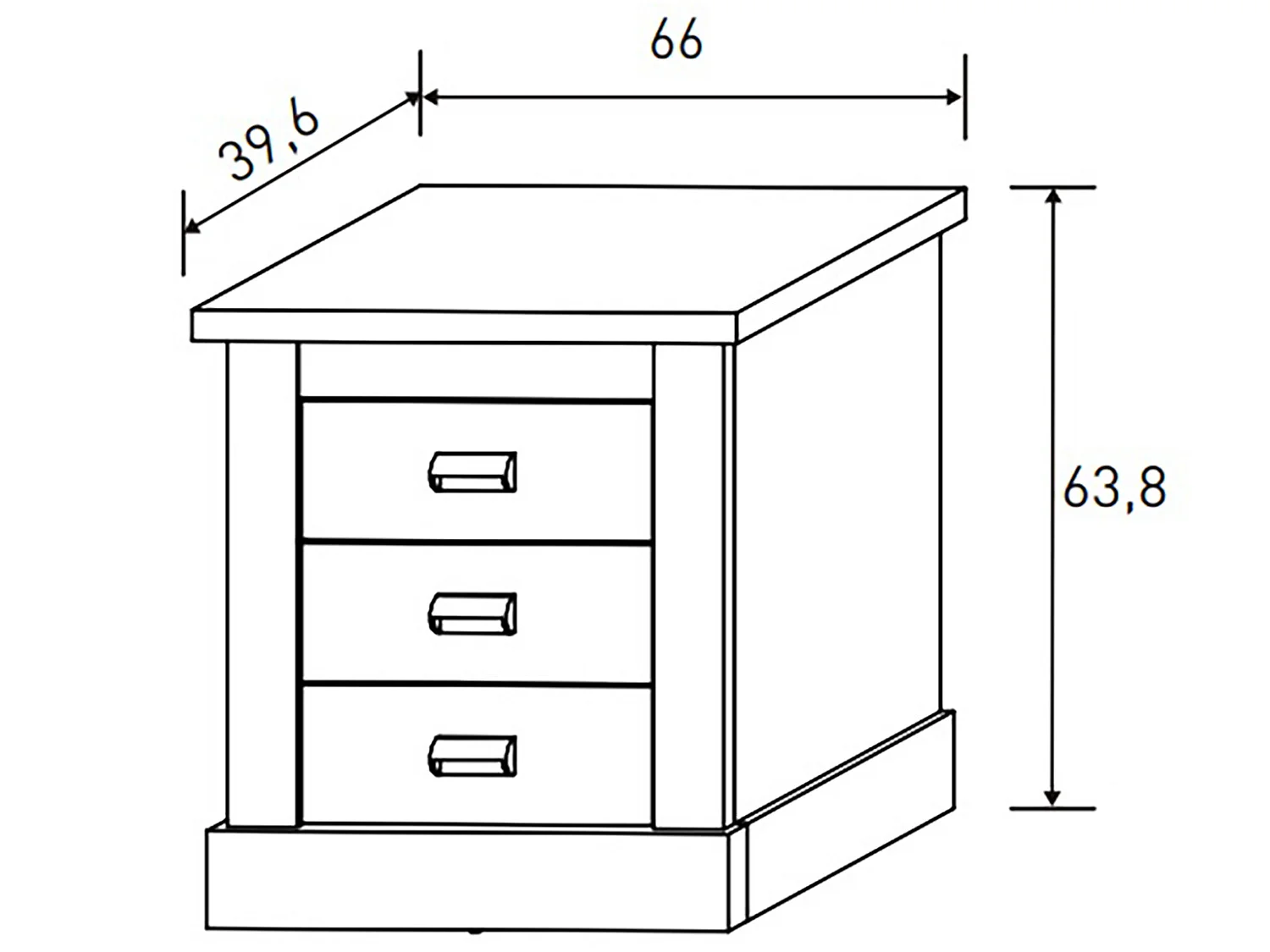 Ensemble tête de lit + 2 tables de chevet coloris Chêne truffé, blanc vieilli