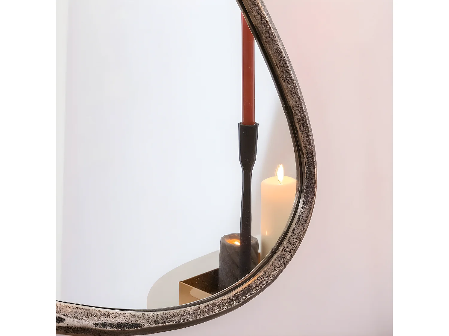 Miroir en aluminium grand modèle Beryl