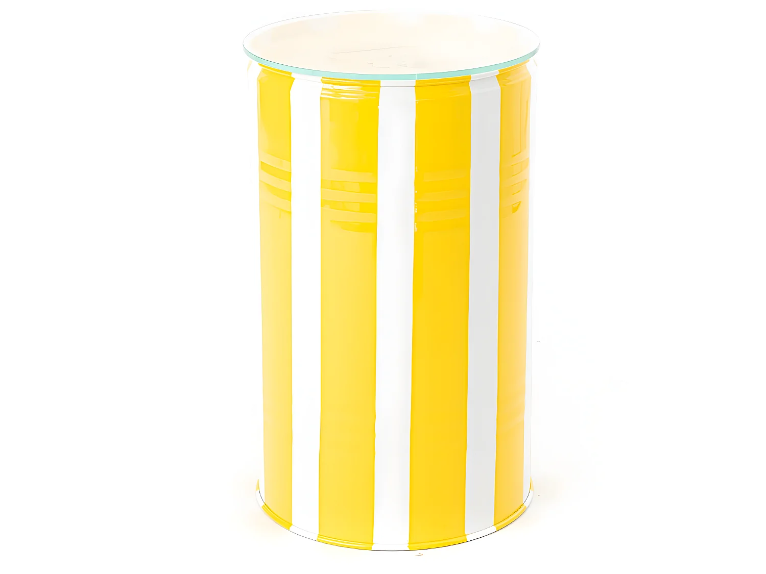 Tonneau à rayures Jaune H50cm