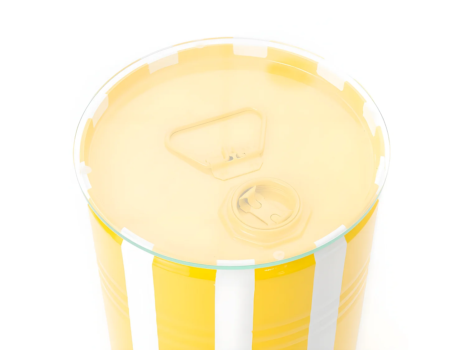 Tonneau à rayures Jaune H50cm