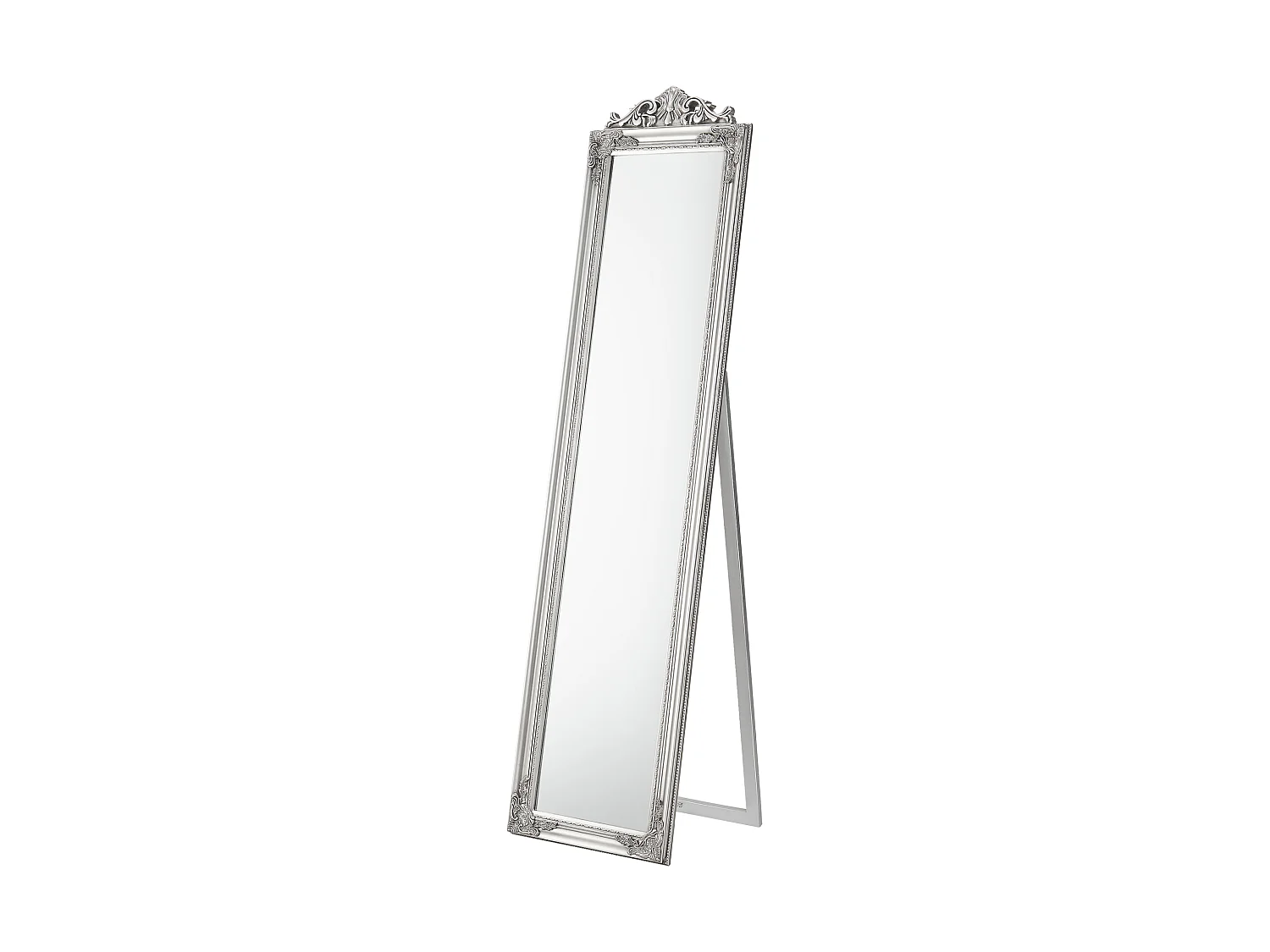 Miroir sur Pied Arezzo Inclinable 160 x 40 cm Argenté [en.casa]