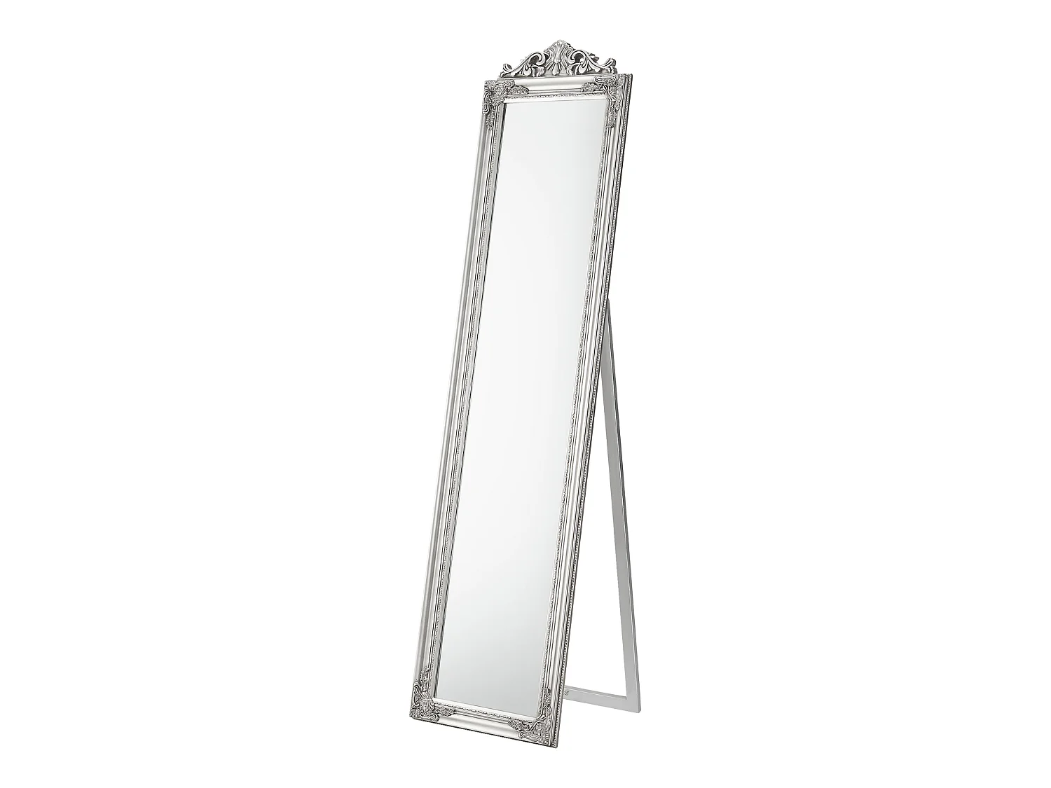 Miroir sur Pied Arezzo Inclinable 160 x 40 cm Argenté [en.casa]