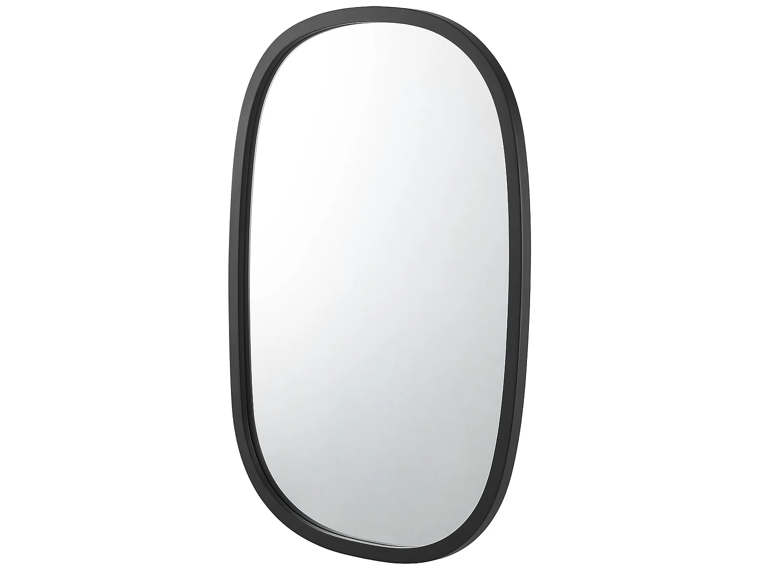 Miroir mural Copertino ovale 70 x 50 cm noir mat [en.casa]