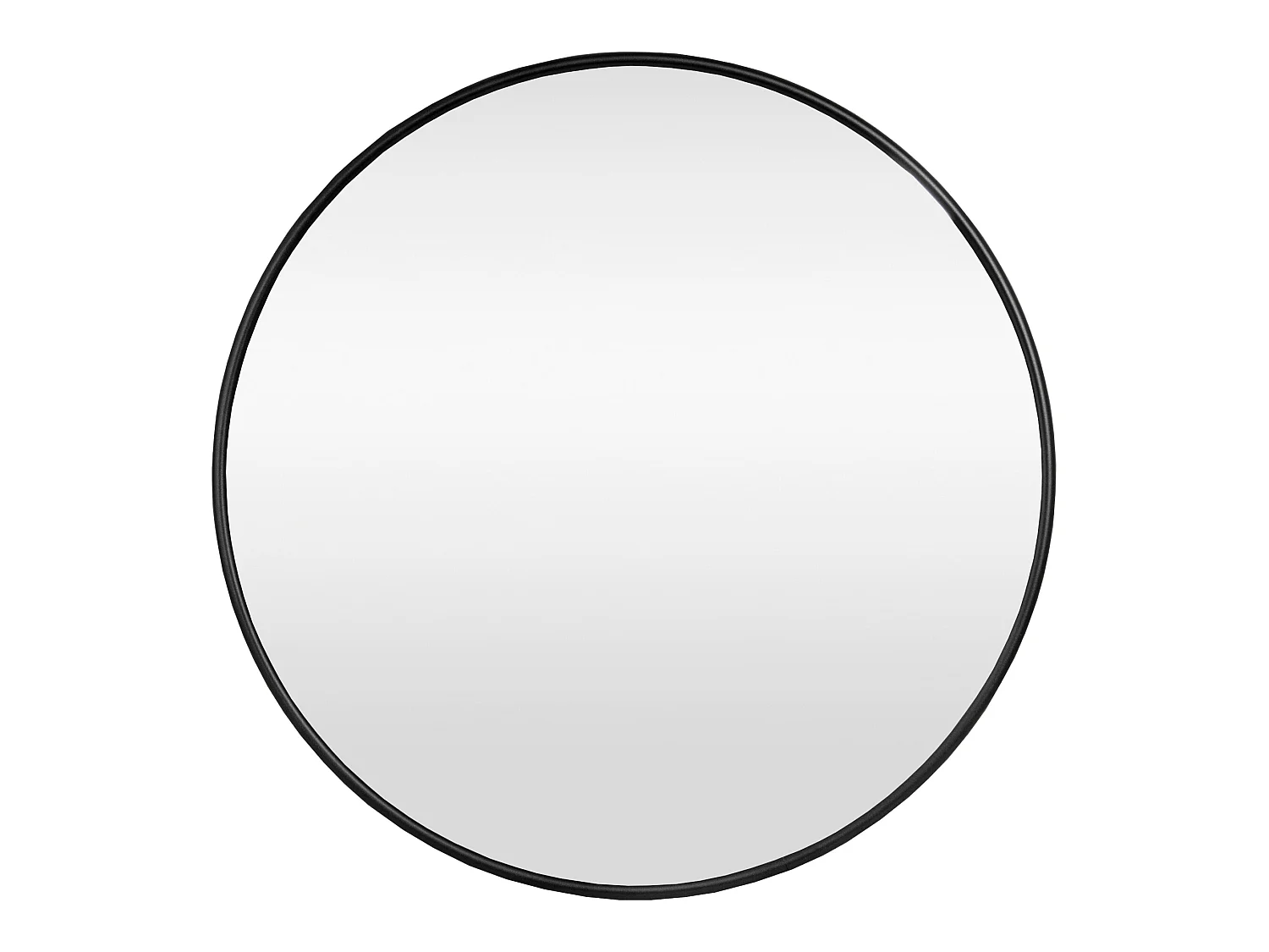 Miroir mural Ordona diamètre 40 cm cadre en aluminium noir [en.casa]