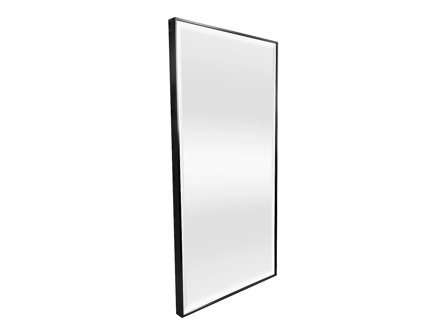 Miroir mural Novoli rectangulaire 102 x 52 cm noir [en.casa]