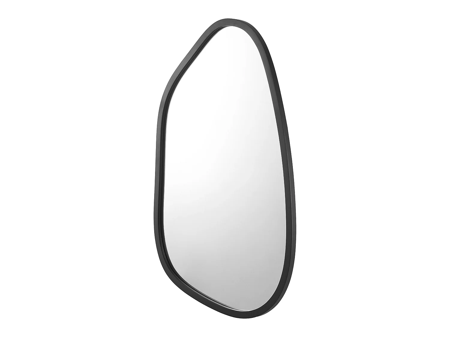 Miroir mural Filiano asymétrique 80 x 58 cm noir mat [en.casa]