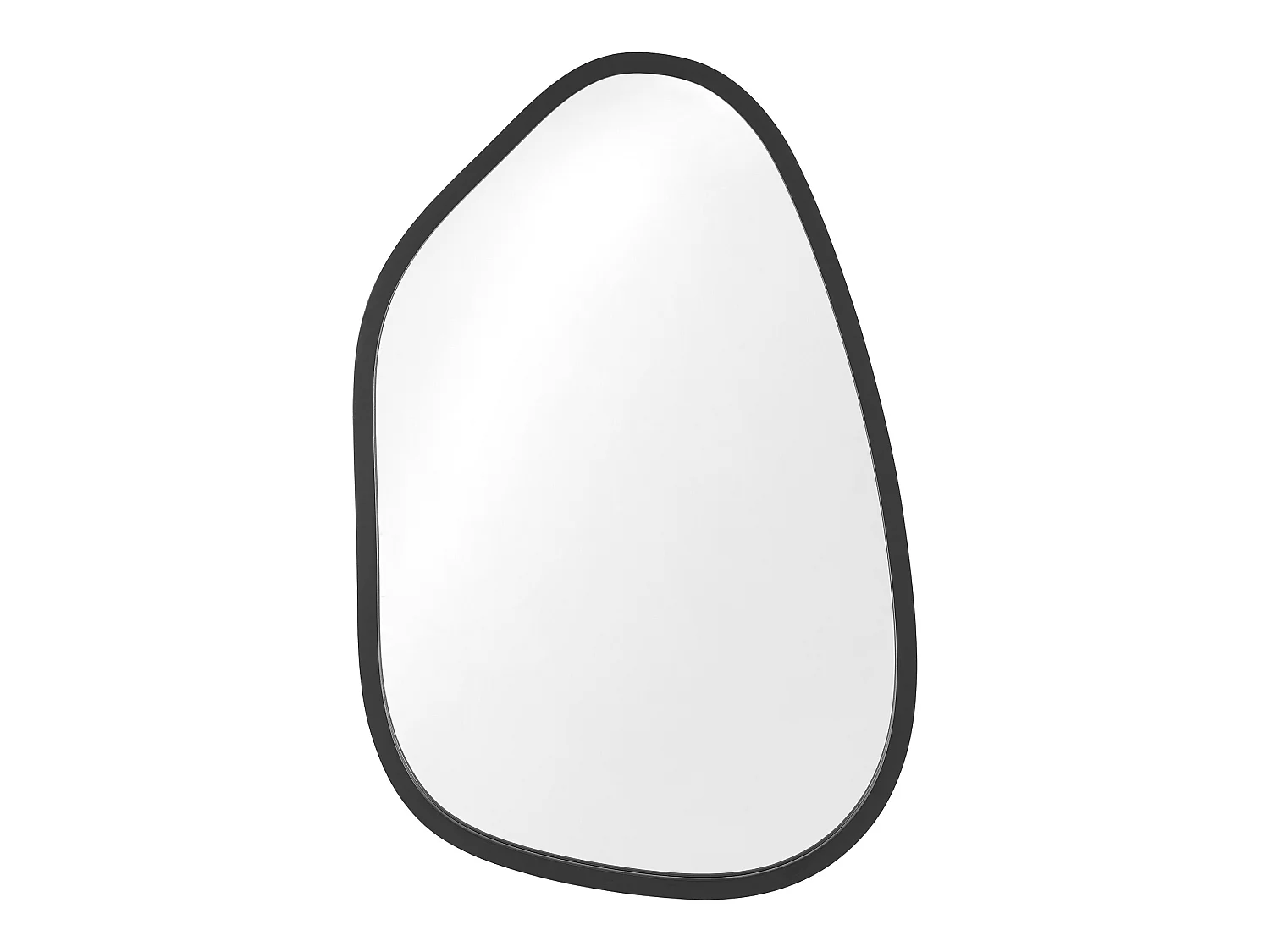 Miroir mural Filiano asymétrique 80 x 58 cm noir mat [en.casa]
