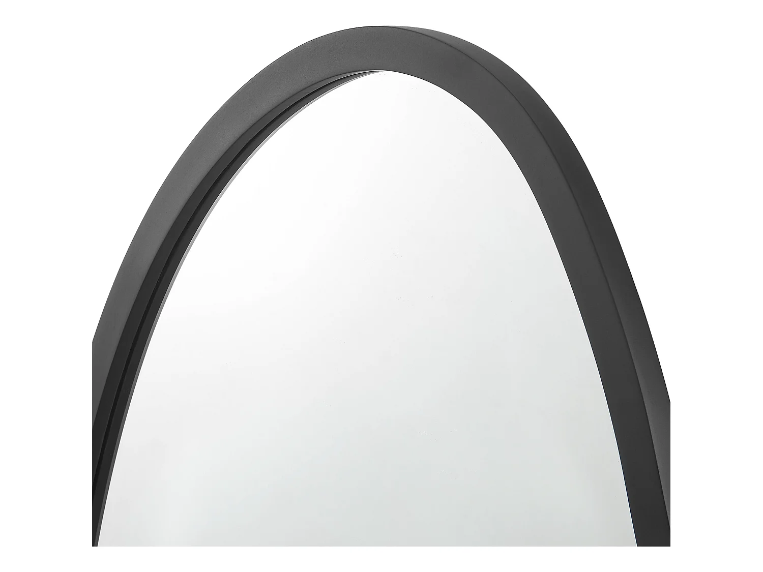 Miroir mural Filiano asymétrique 80 x 58 cm noir mat [en.casa]