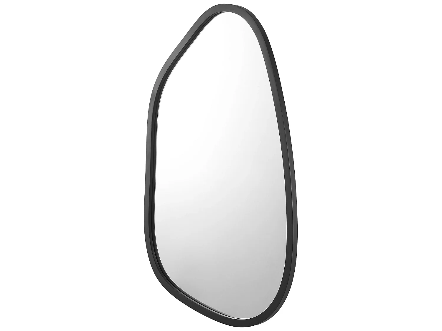 Miroir mural Filiano asymétrique 80 x 58 cm noir mat [en.casa]