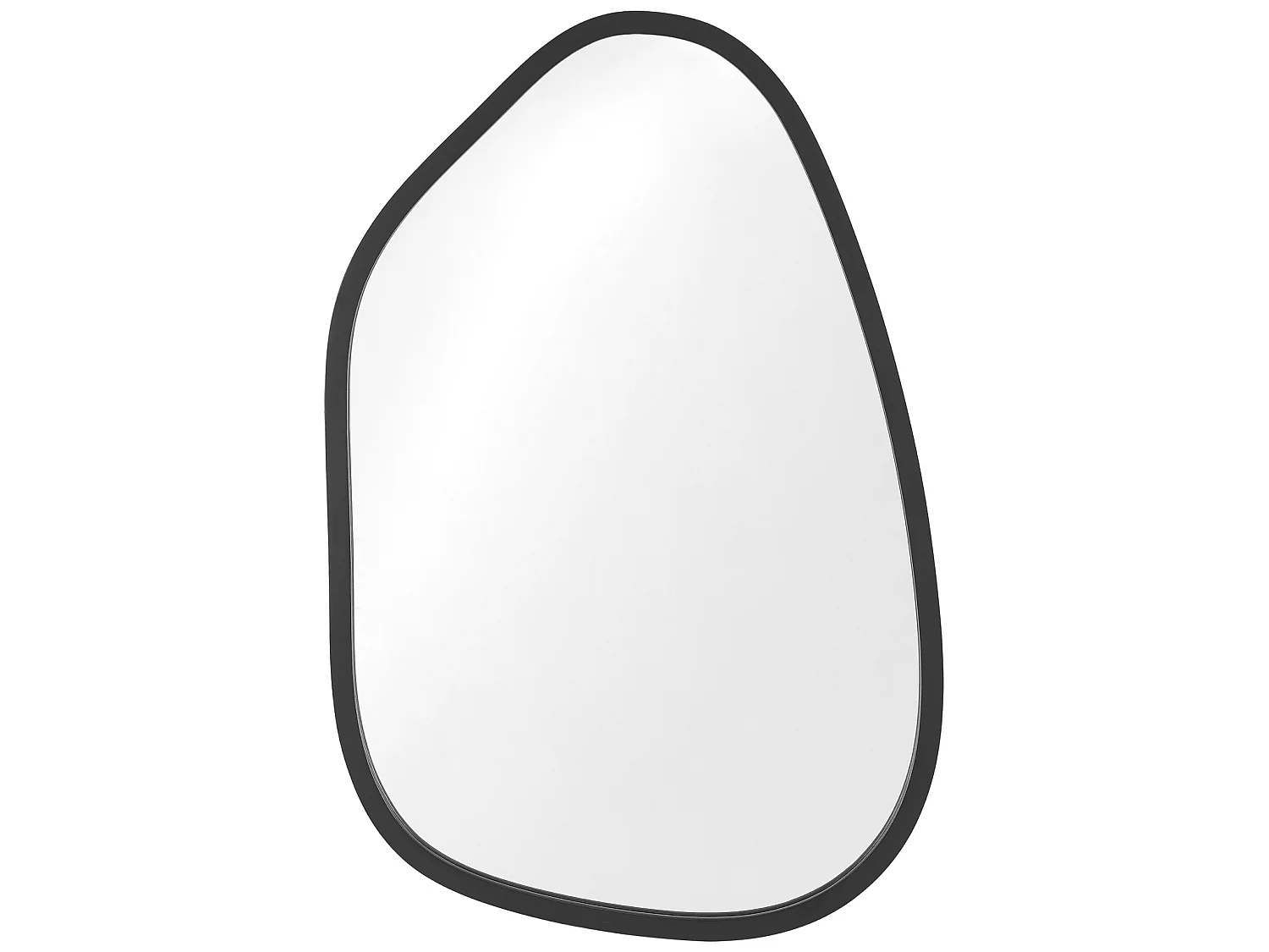 Miroir mural Filiano asymétrique 80 x 58 cm noir mat [en.casa]