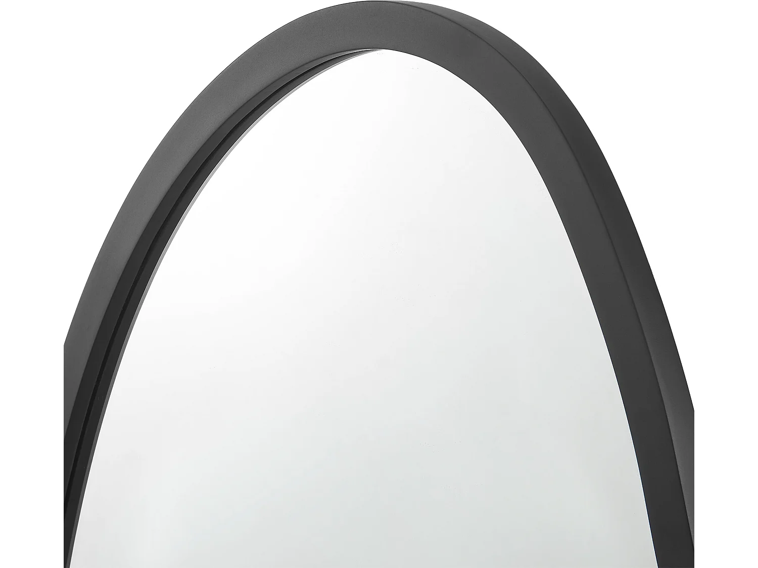 Miroir mural Filiano asymétrique 80 x 58 cm noir mat [en.casa]