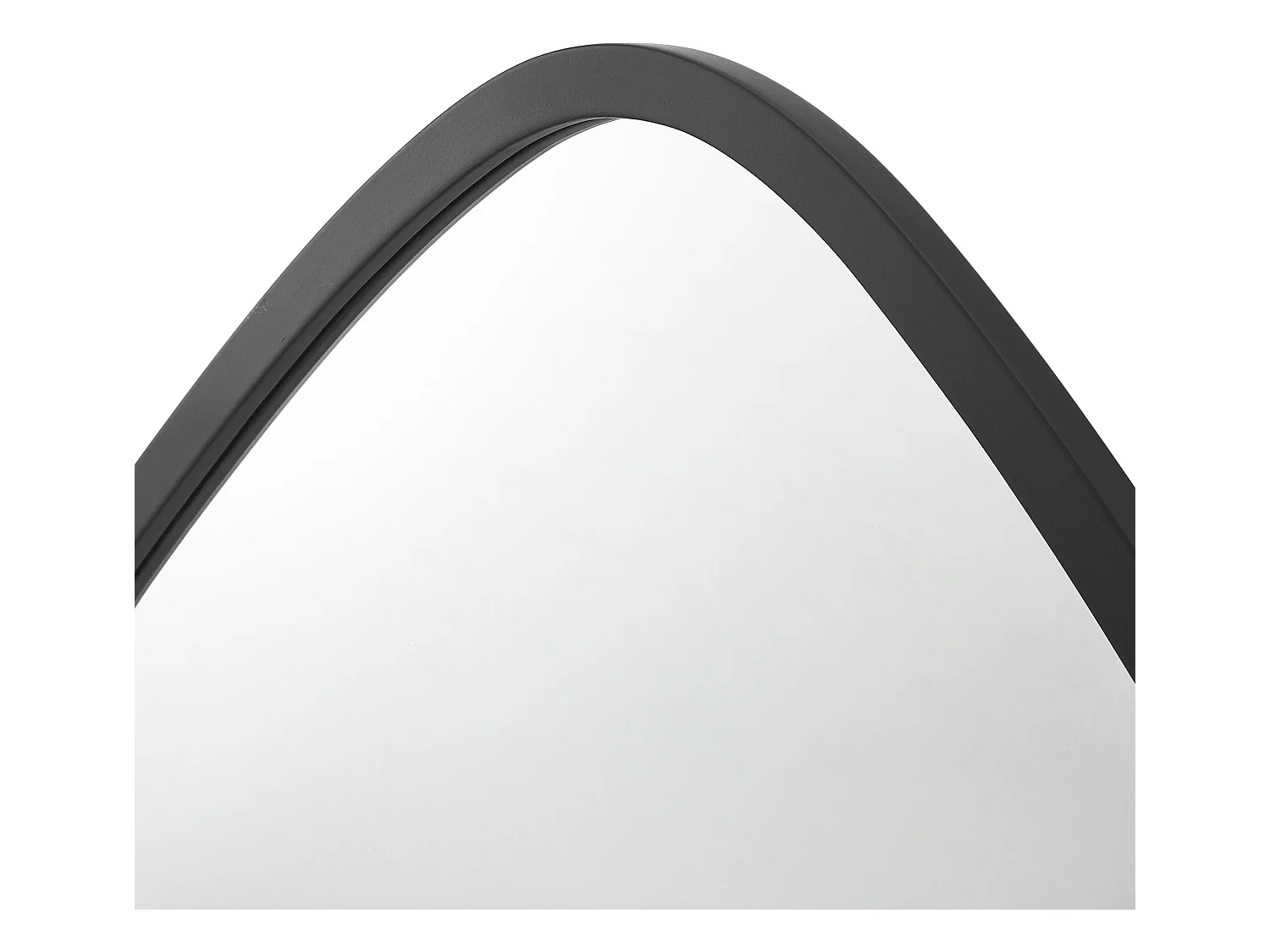 Miroir mural Galatone forme arrondie 64 x 60 cm noir mat [en.casa]