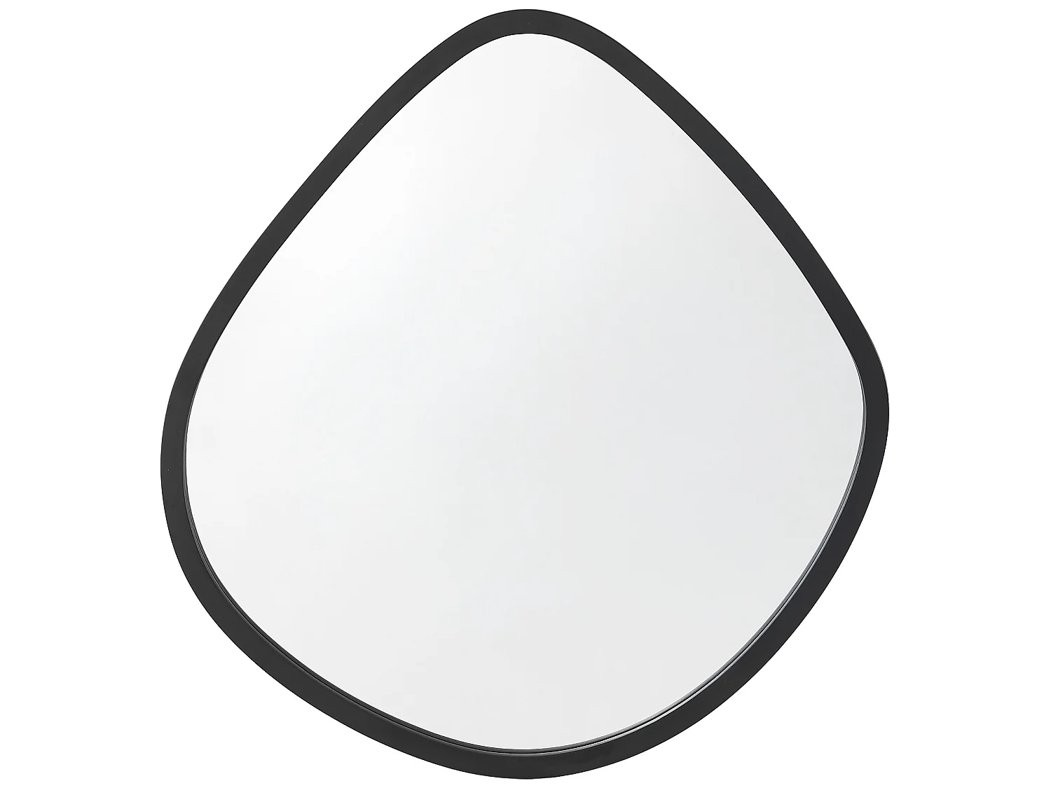 Miroir mural Galatone forme arrondie 64 x 60 cm noir mat [en.casa]