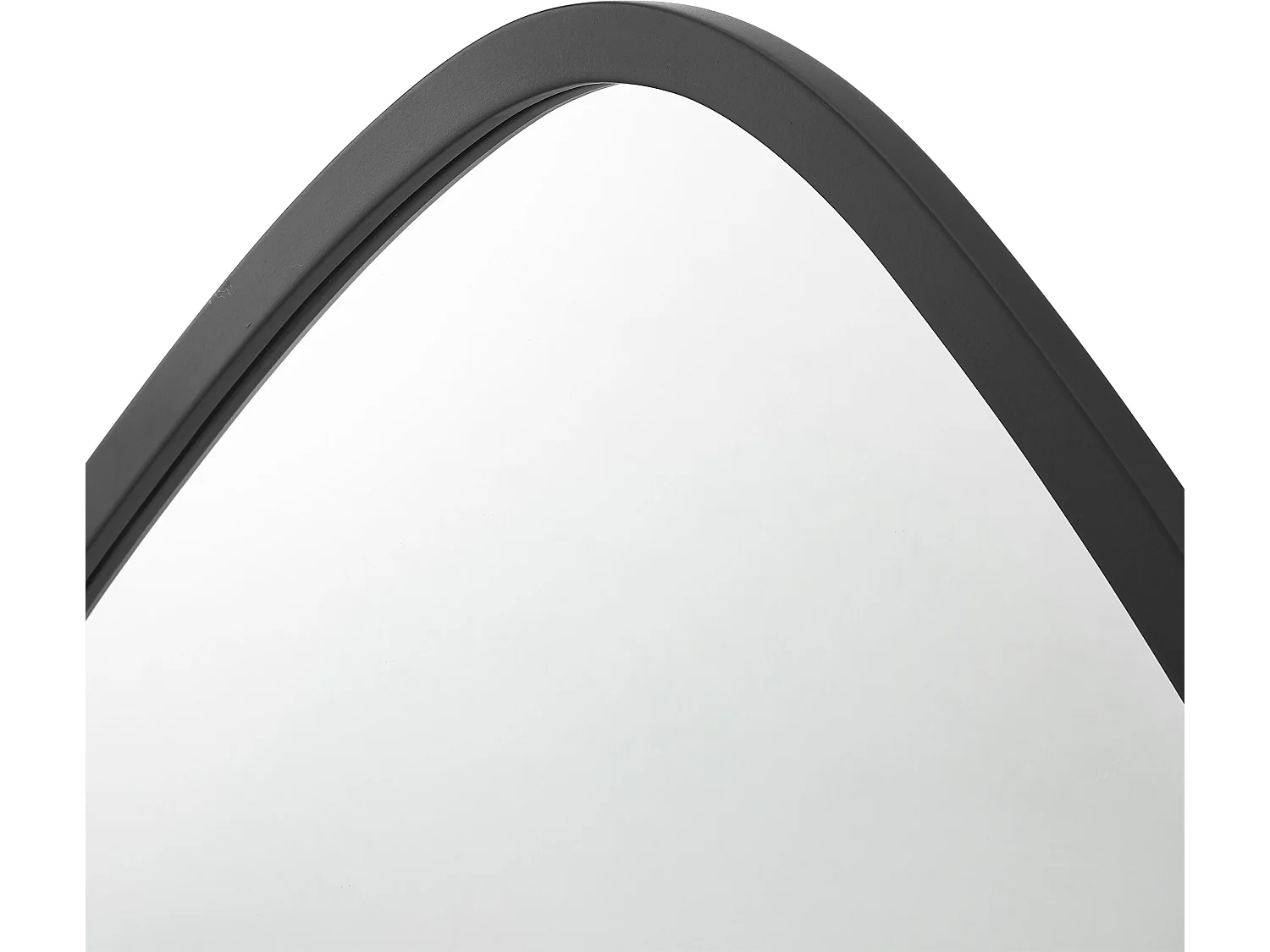 Miroir mural Galatone forme arrondie 64 x 60 cm noir mat [en.casa]