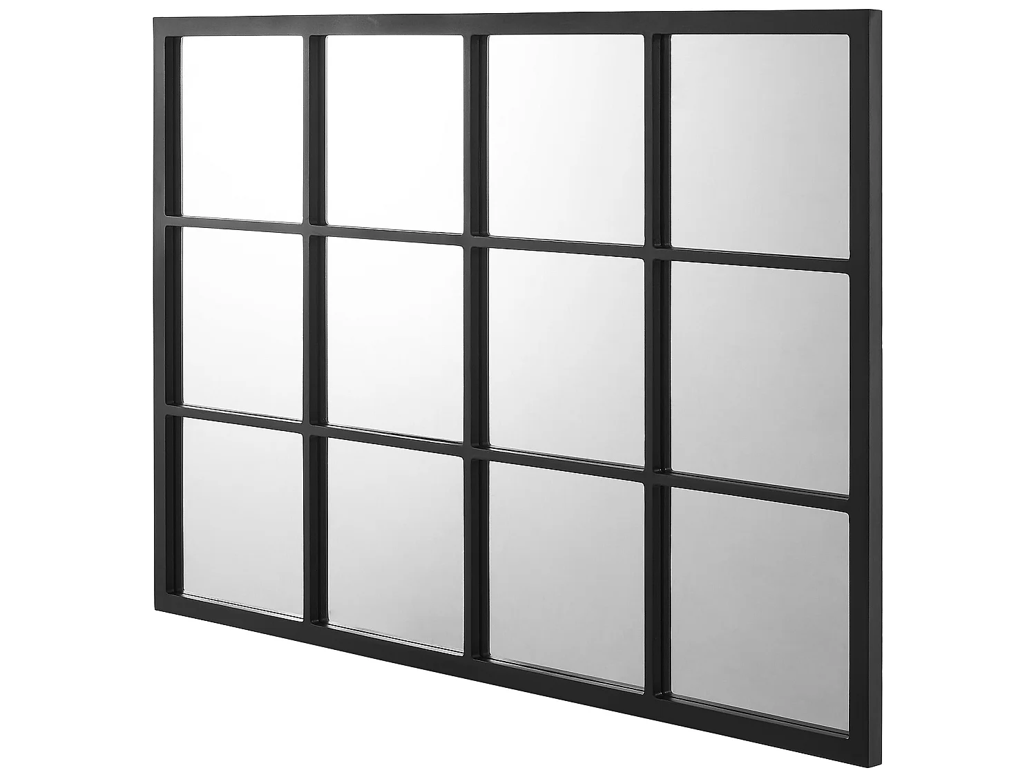 Miroir mural Cupello rectangulaire 90 x 60 cm noir mat [en.casa]