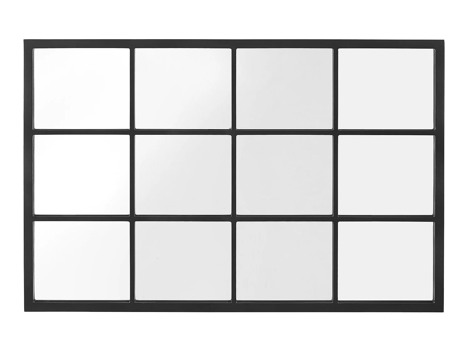 Miroir mural Cupello rectangulaire 90 x 60 cm noir mat [en.casa]