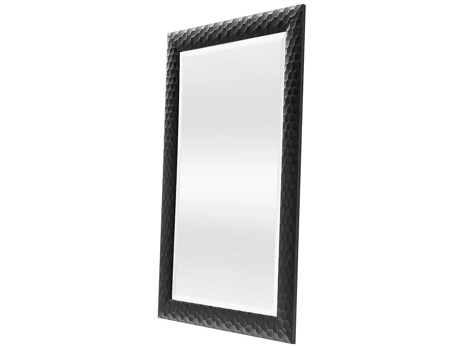 Miroir mural Ocre rectangulaire 104 x 74 cm noir [en.casa]