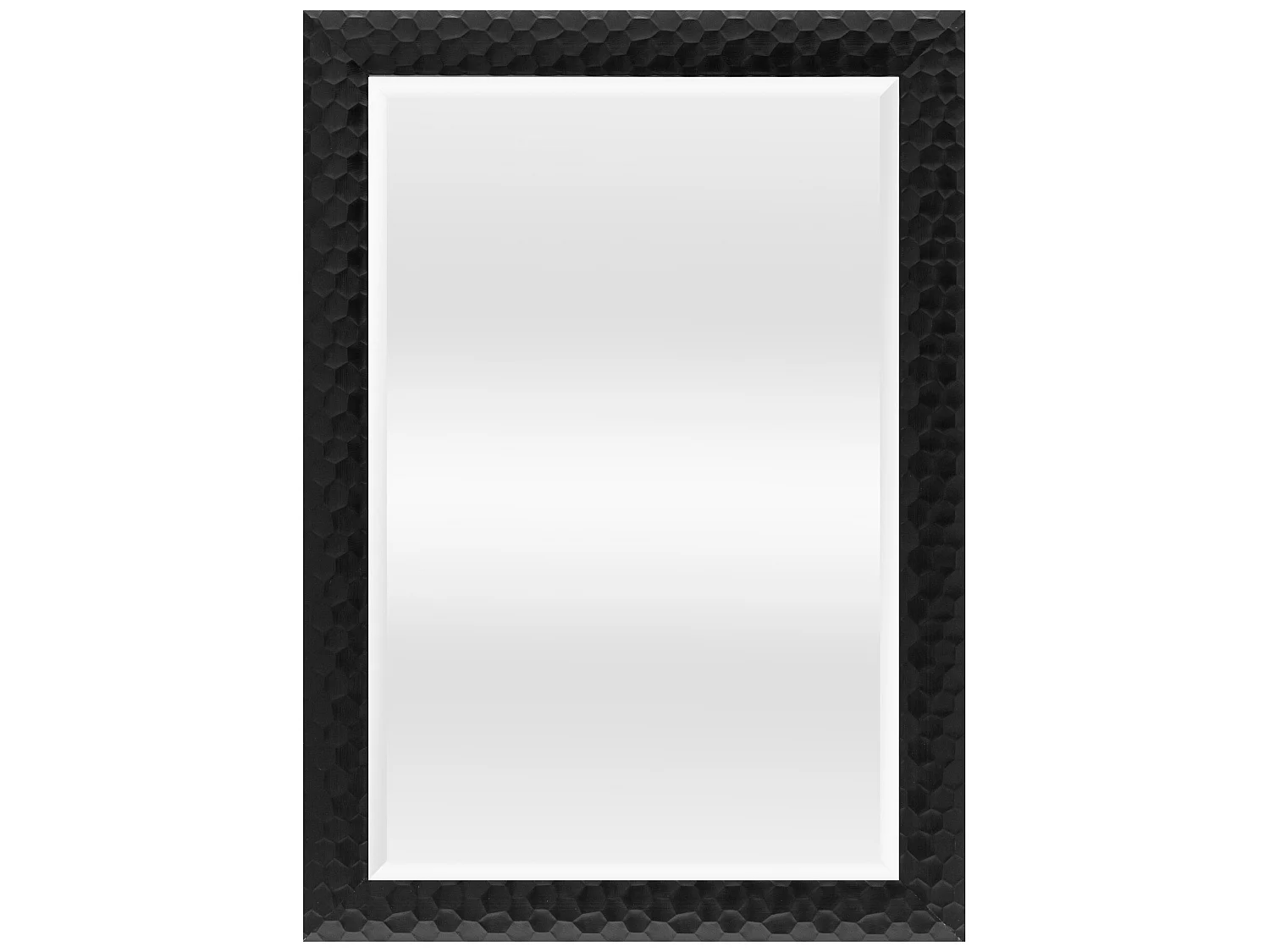 Miroir mural Ocre rectangulaire 104 x 74 cm noir [en.casa]