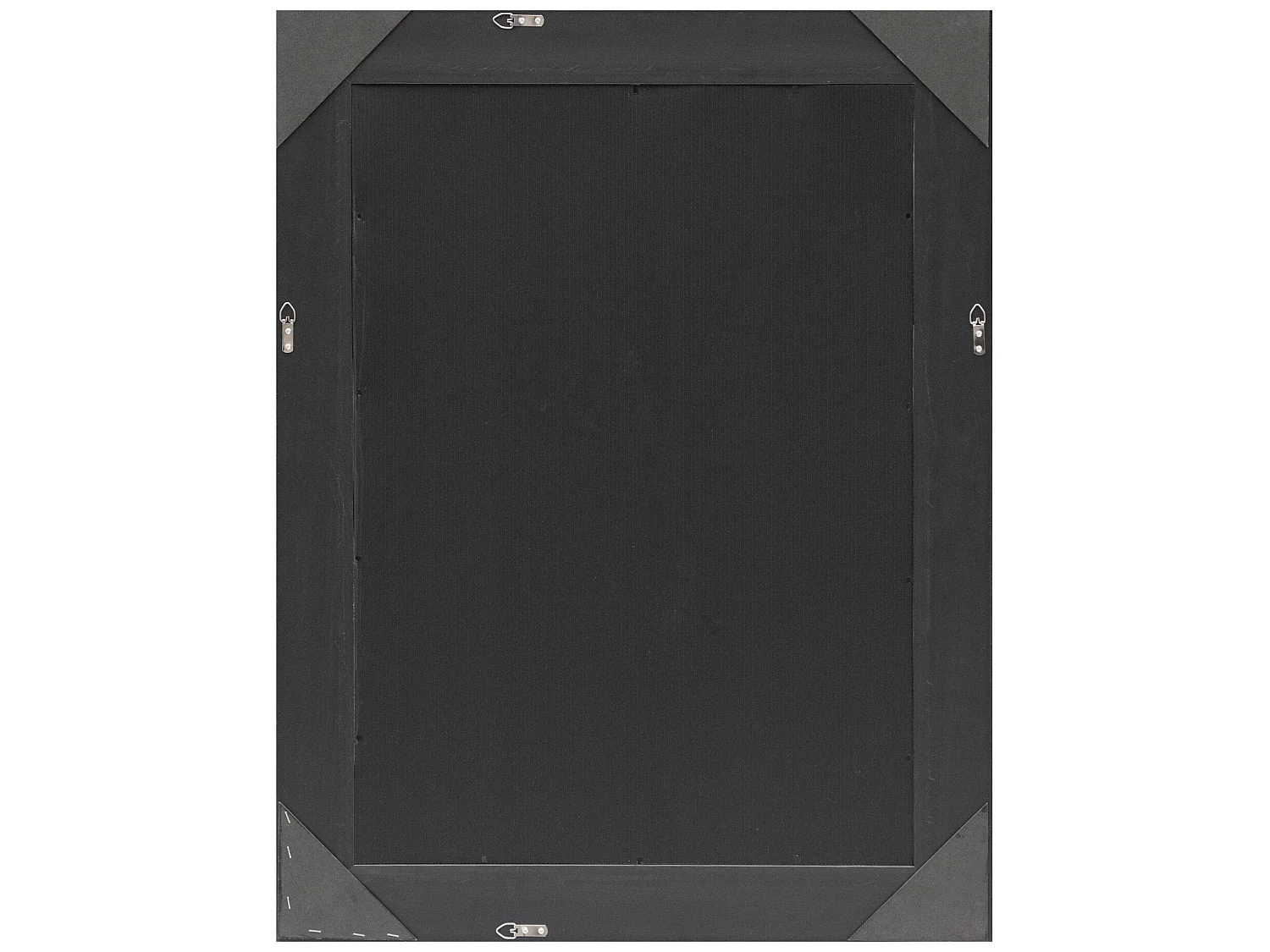 Miroir mural Ocre rectangulaire 104 x 74 cm noir [en.casa]