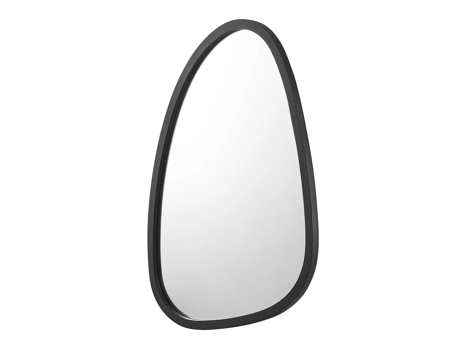 Miroir mural Grottole asymétrique 62 x 50 cm noir mat [en.casa]