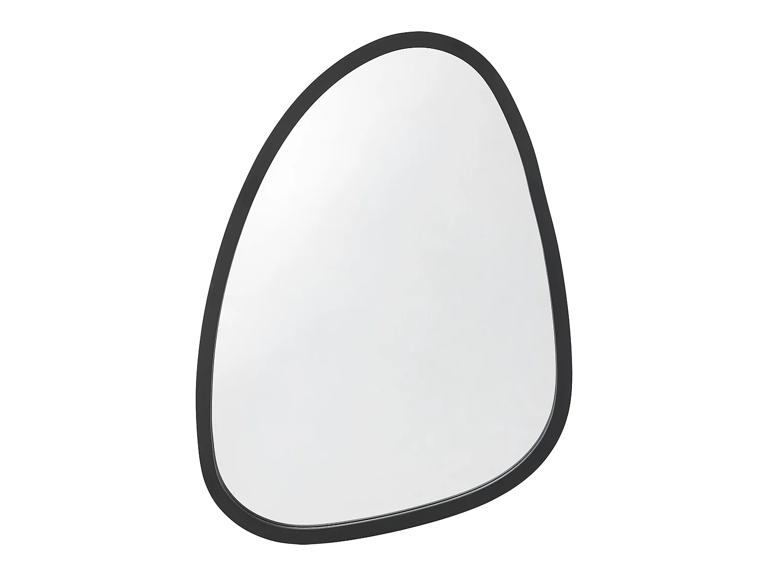 Miroir mural Grottole asymétrique 62 x 50 cm noir mat [en.casa]